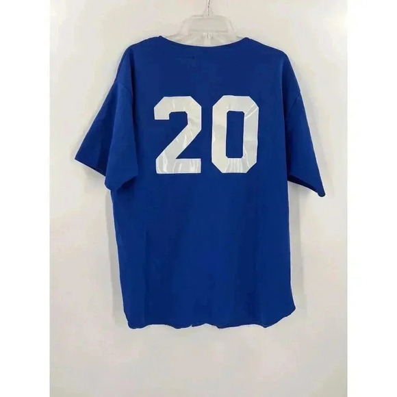Rare Vintage Reach Cleveland Indians Blue Button Jersey Chief Wahoo "20" XLARGE - Picture 8 of 11